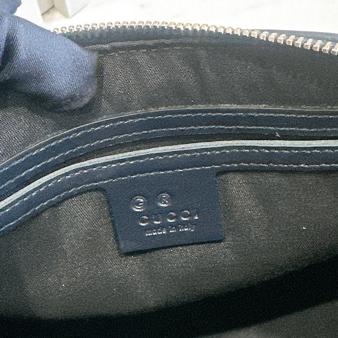 Gucci Guccissima Medium Joy Boston in Navy Blue