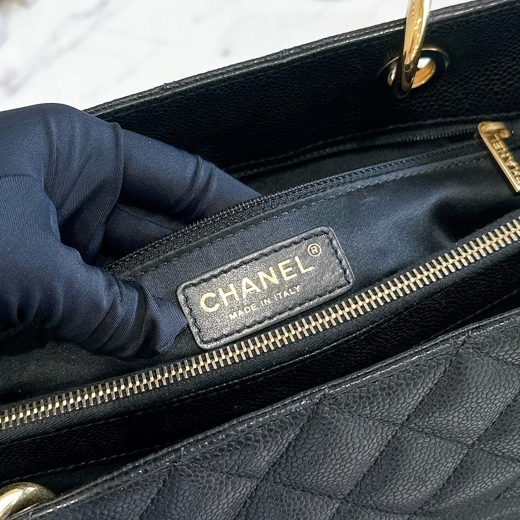 Chanel GST in Black Caviar GHW