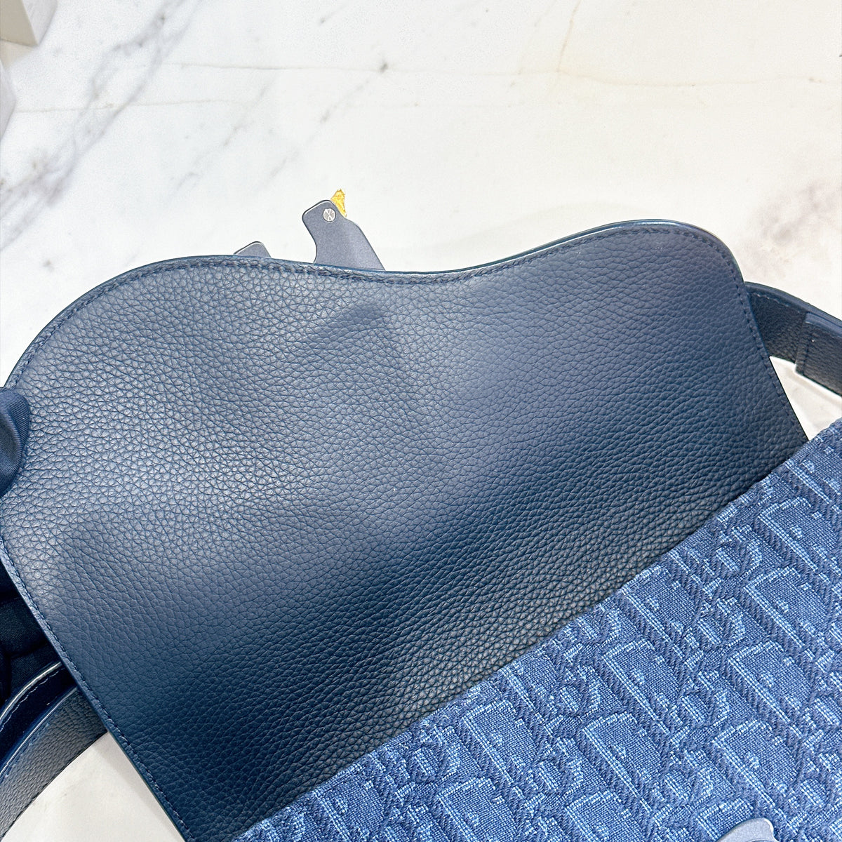 Dior Small Saddle Messenger in Blue Oblique