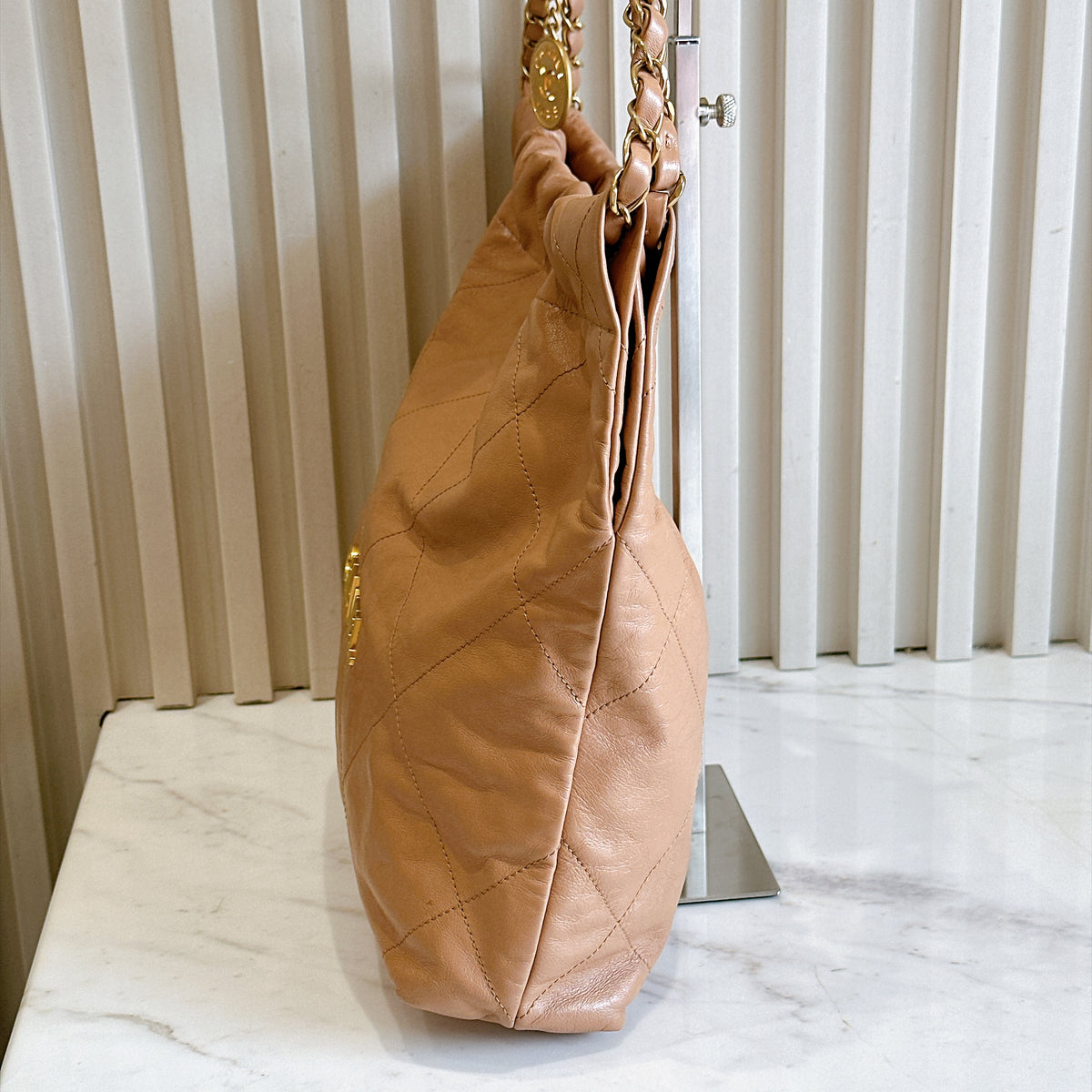 Chanel 22 Small in Caramel Calfskin