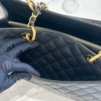 Chanel GST in Black Caviar GHW