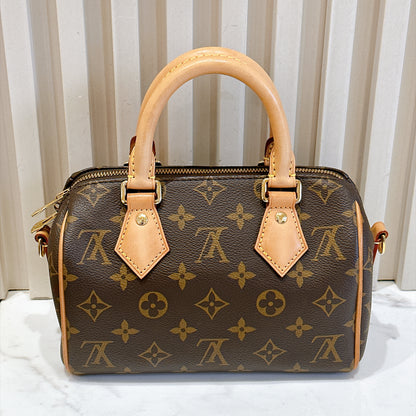 LV Monogram Speedy 20 in Beige Strap