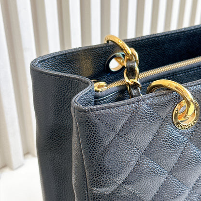 Chanel GST in Black Caviar GHW