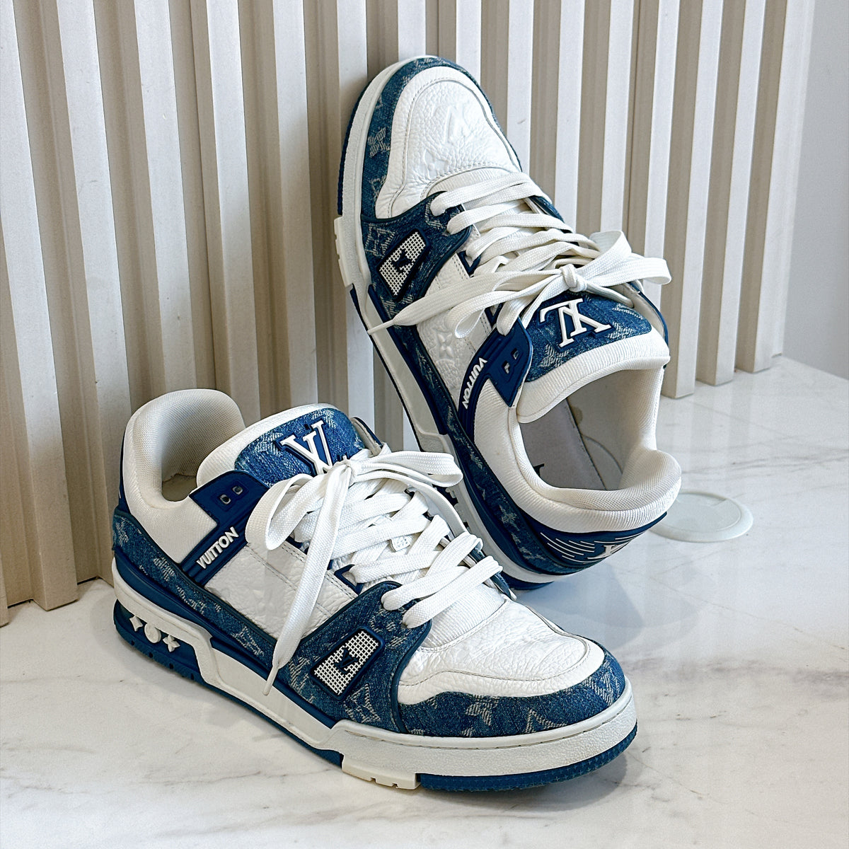 LV Trainer Sneakers in Blue