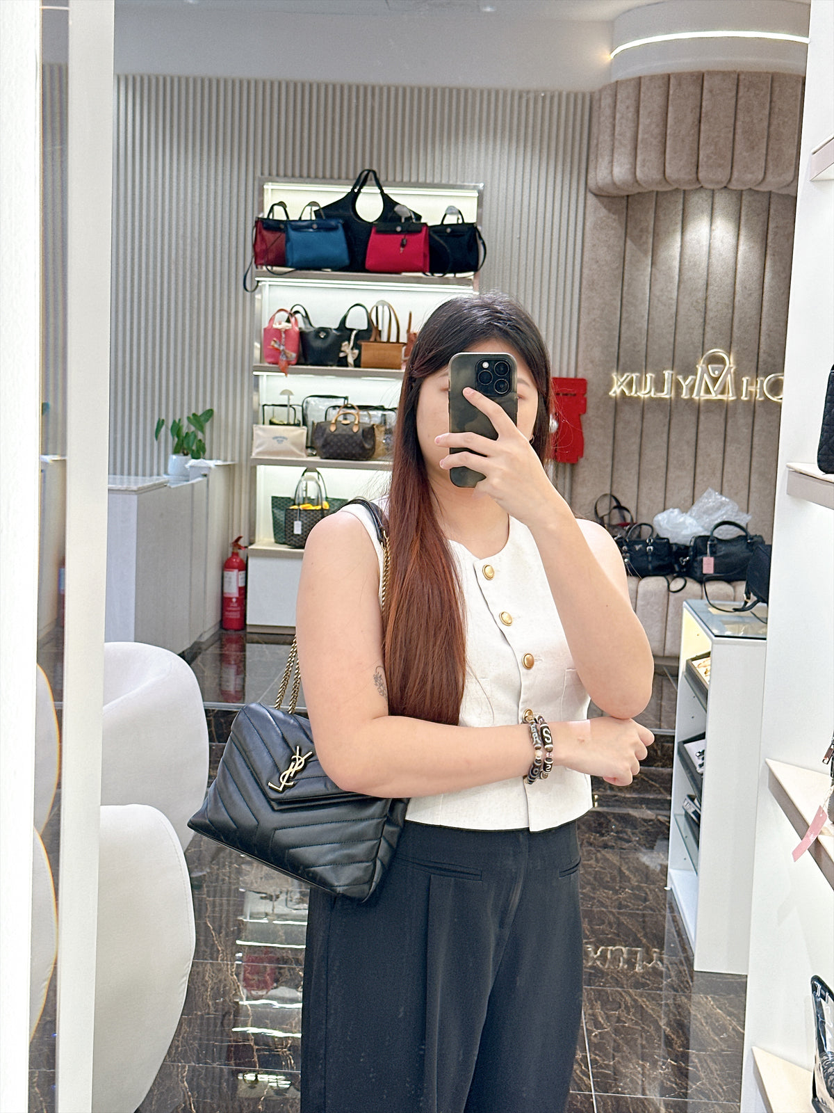 YSL Lou Lou Small in Black GHW