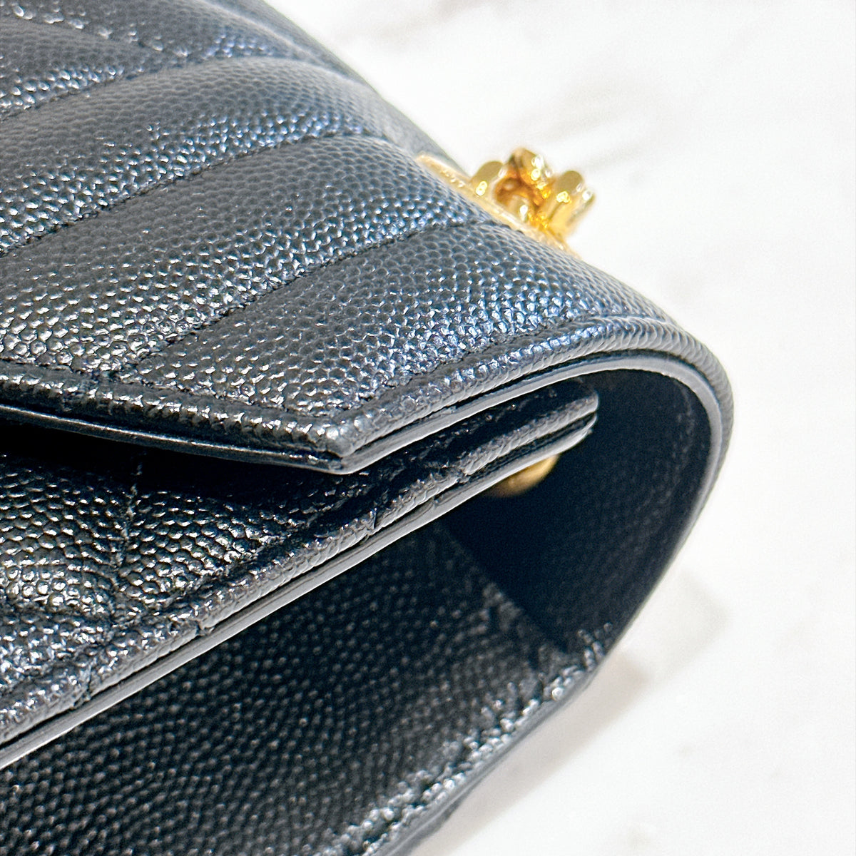 YSL Envelope Medium in Black GHW