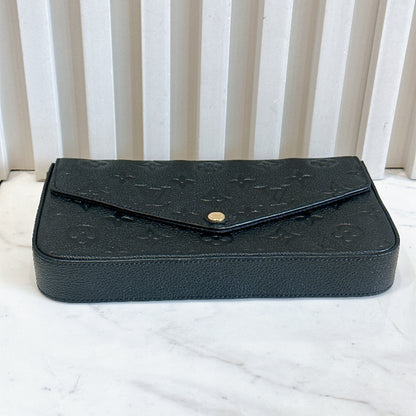 LV Felicie Pochette in Black Empreinte Leather