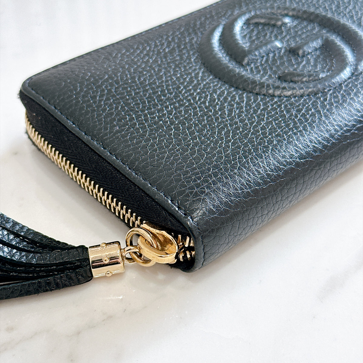 Gucci Soho Long Wallet in Black