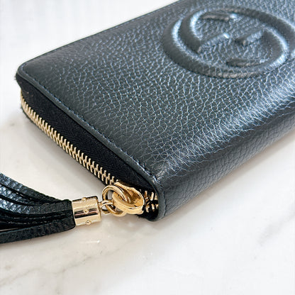 Gucci Soho Long Wallet in Black