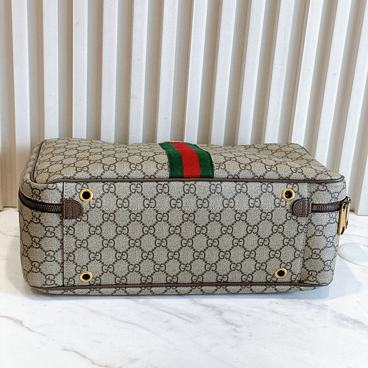 Gucci Web Savoy Shoes Case in GG Supreme