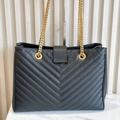 YSL Cassandre Tote in Black GHW