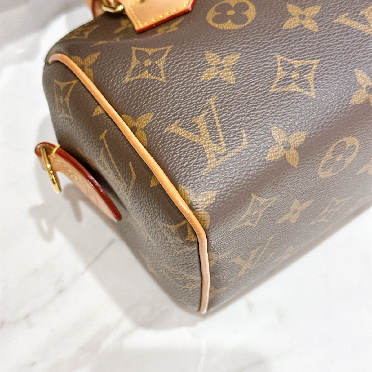 LV Monogram Speedy 20 in Beige Strap
