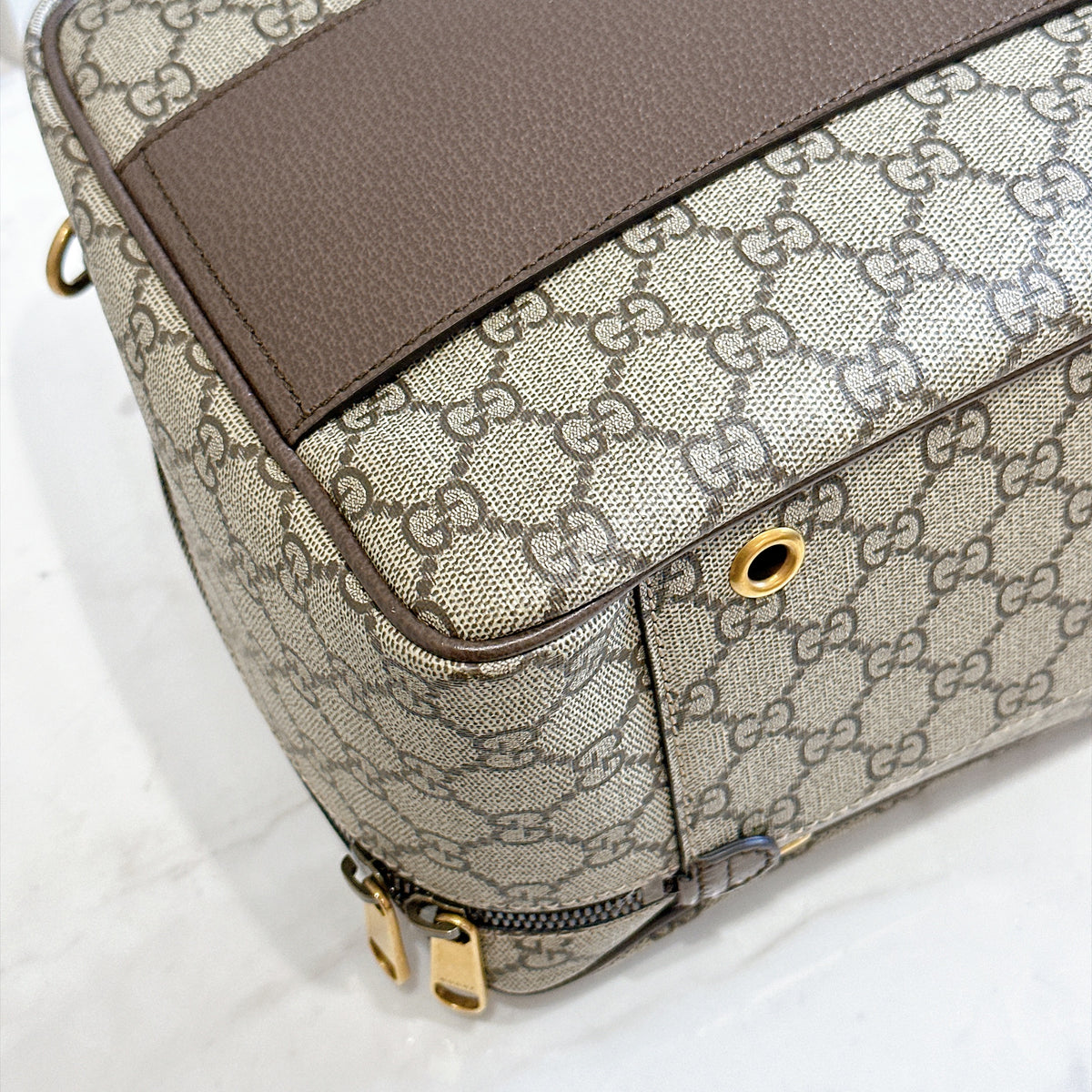 Gucci Web Savoy Shoes Case in GG Supreme