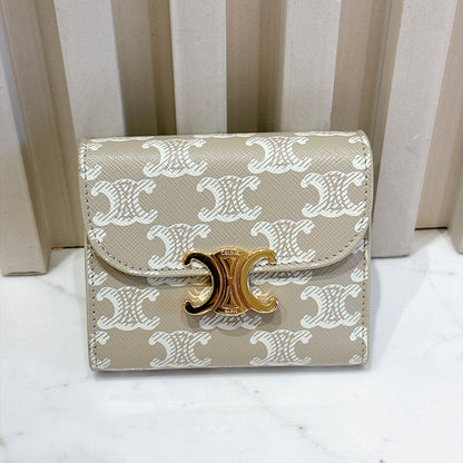 Celine Small Flap Wallet in Grege