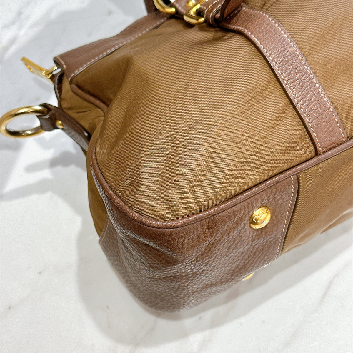 Prada BN2032 Tessuto Nylon & Soft Calf Leather Trim