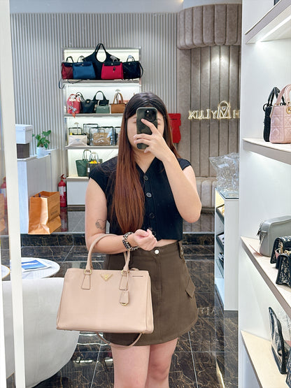 Prada Saffiano Gallieria Pink in Medium