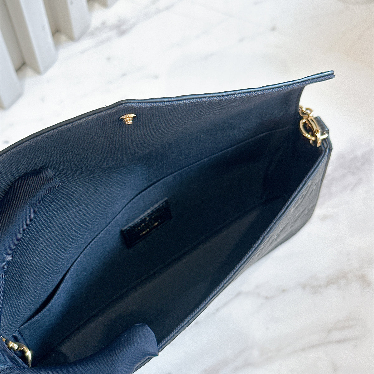 LV Felicie Pochette in Black Empreinte Leather