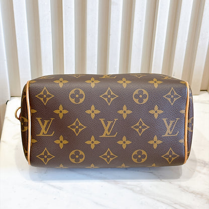 LV Monogram Speedy 20 in Beige Strap