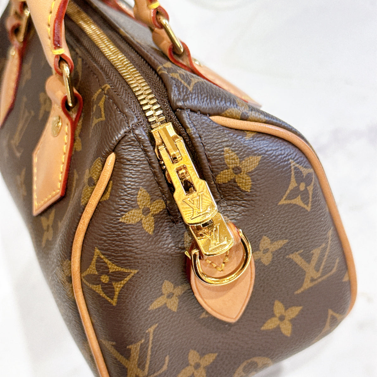 LV Monogram Speedy 20 in Beige Strap
