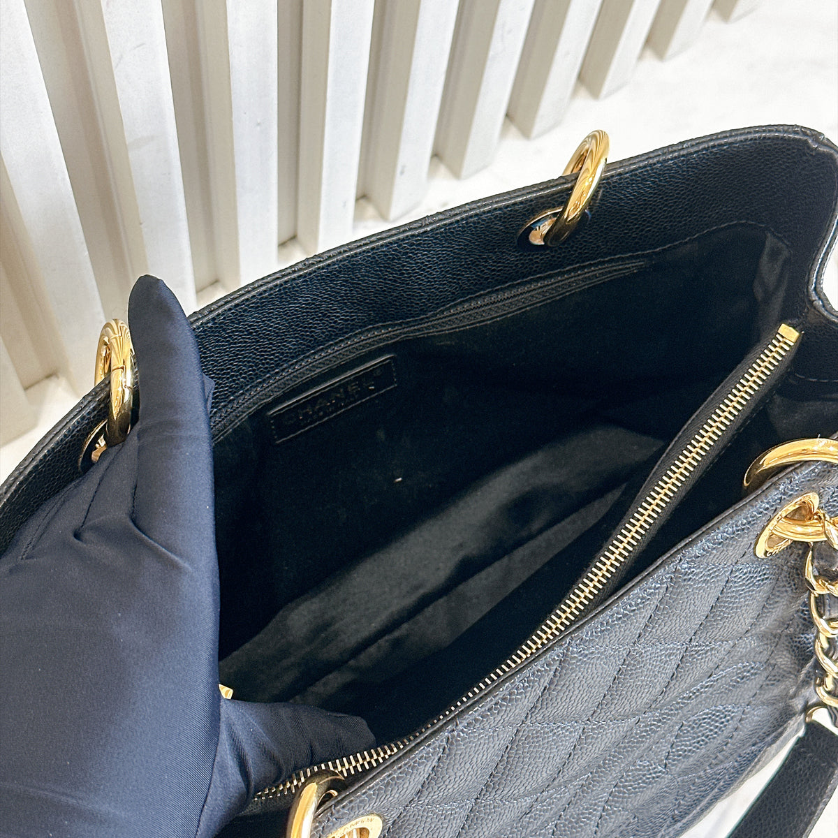 Chanel GST in Black Caviar GHW
