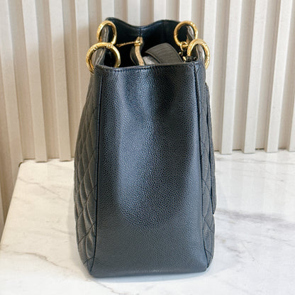 Chanel GST in Black Caviar GHW