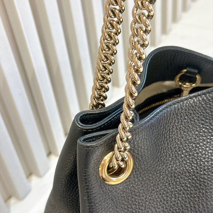 Gucci Soho Chain Shoulder Bag in Black