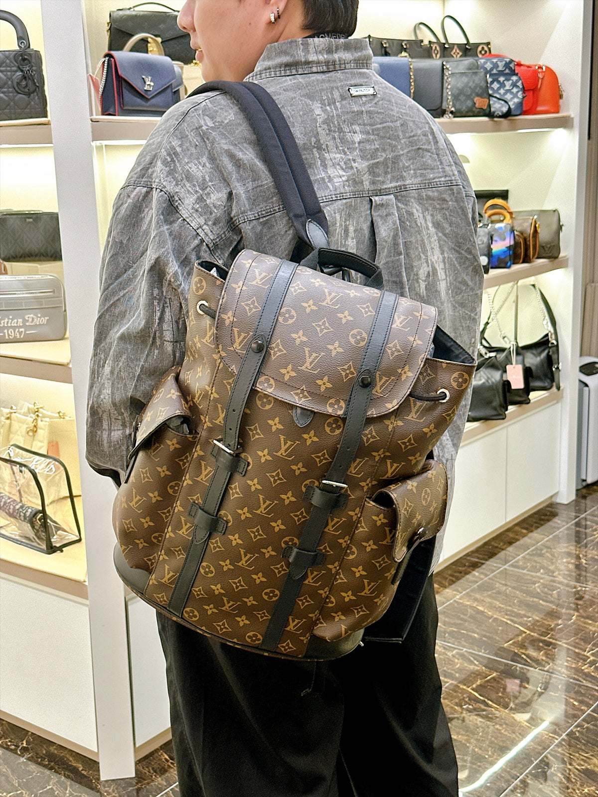 LV Monogram Christopher Backpack MM