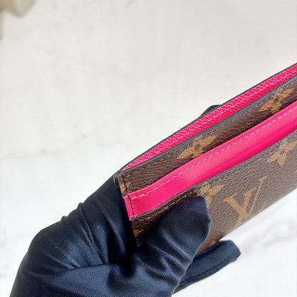 LV Double Card Holder Pondichery Pink