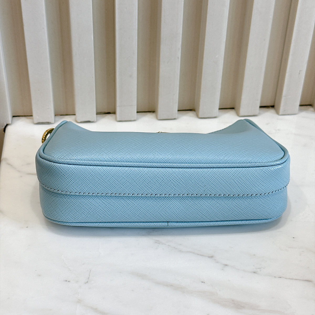 Prada 3 in 1 Hobo Bag in Blue Saffiano