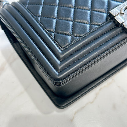 Chanel Boy Old Medium in Black Lambskin