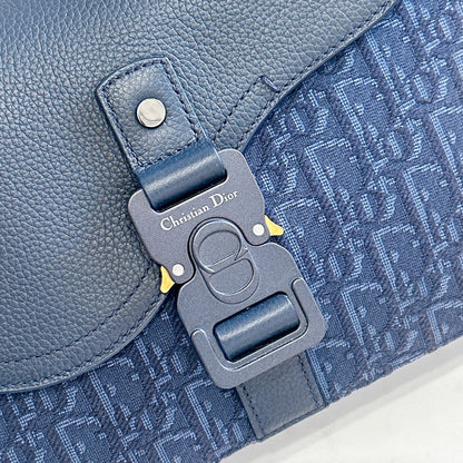 Dior Small Saddle Messenger in Blue Oblique