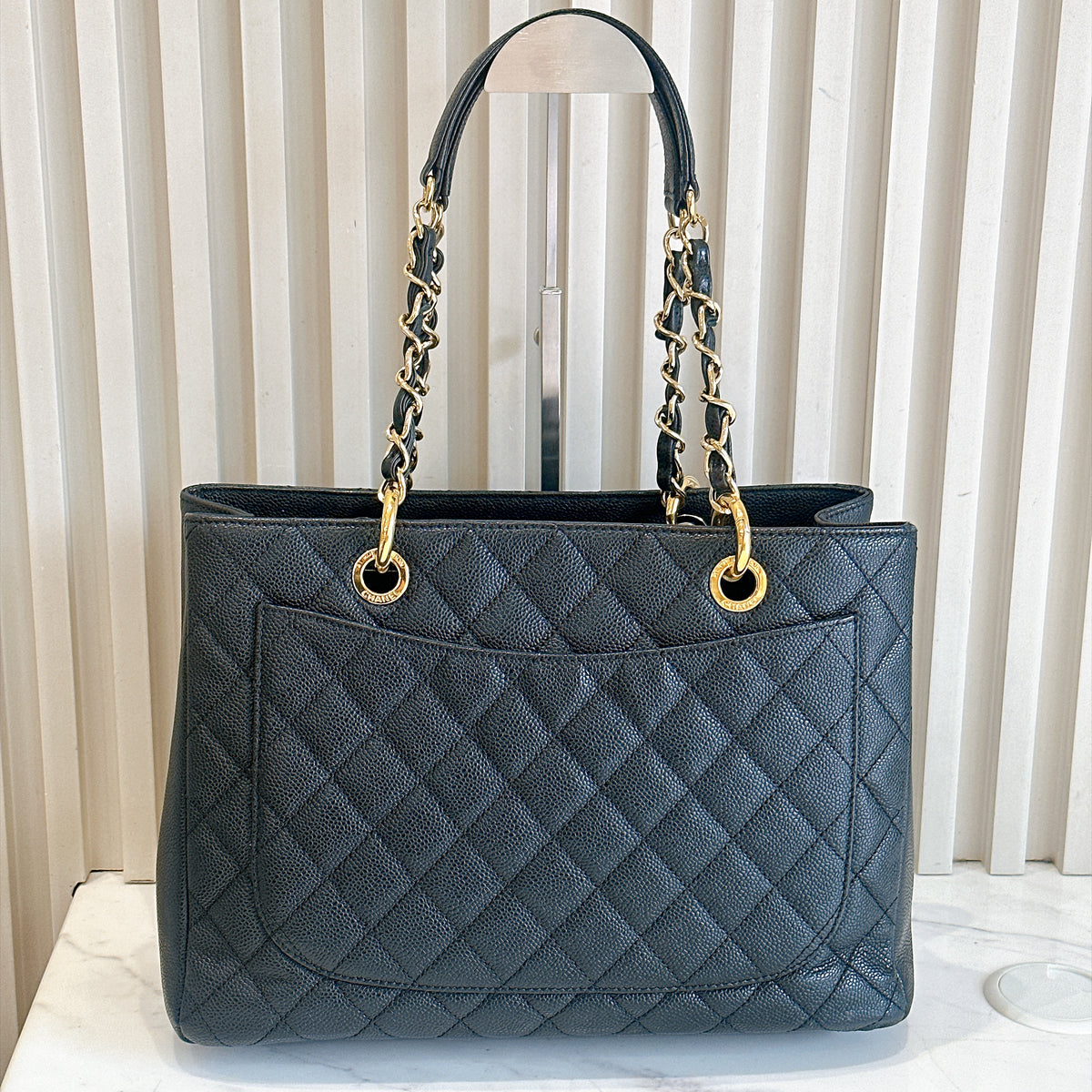Chanel GST in Black Caviar GHW