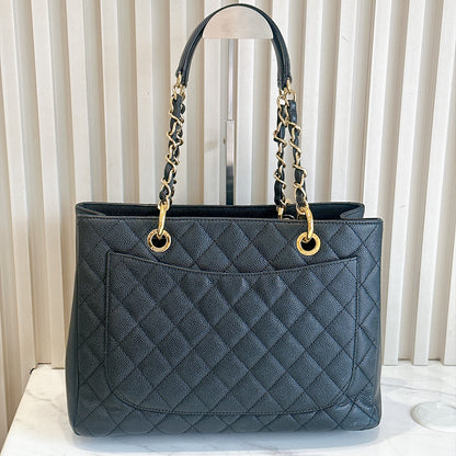Chanel GST in Black Caviar GHW