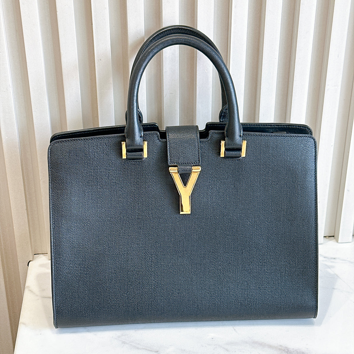 YSL Cabas Chyc Satchel Black