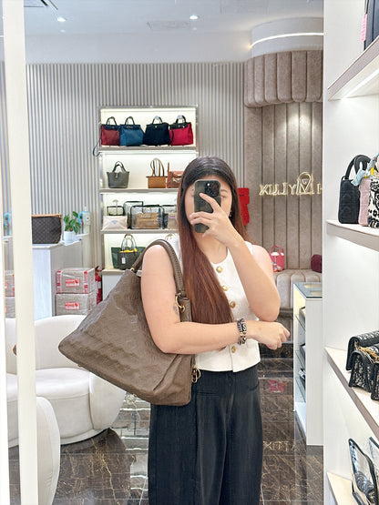 LV Artsy MM Monogram Empreinte Leather in Terre