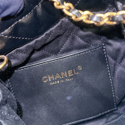 Chanel 22 Mini with Pearl Chain Black GHW