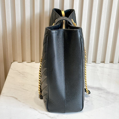 YSL Cassandre Tote in Black GHW