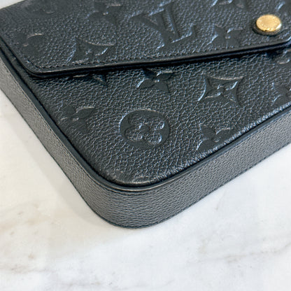LV Felicie Pochette in Black Empreinte Leather
