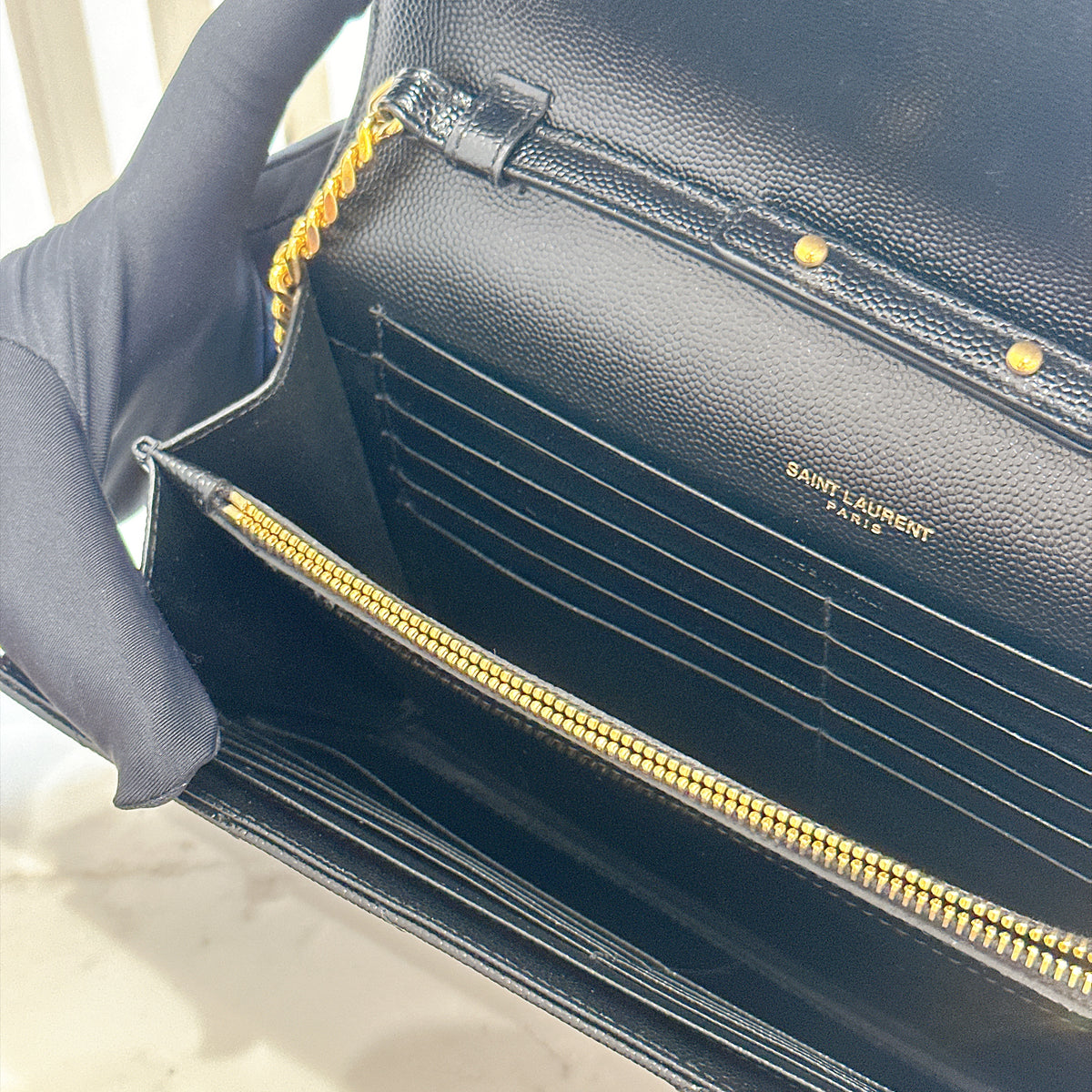 YSL Wallet On Chain Black in GHW