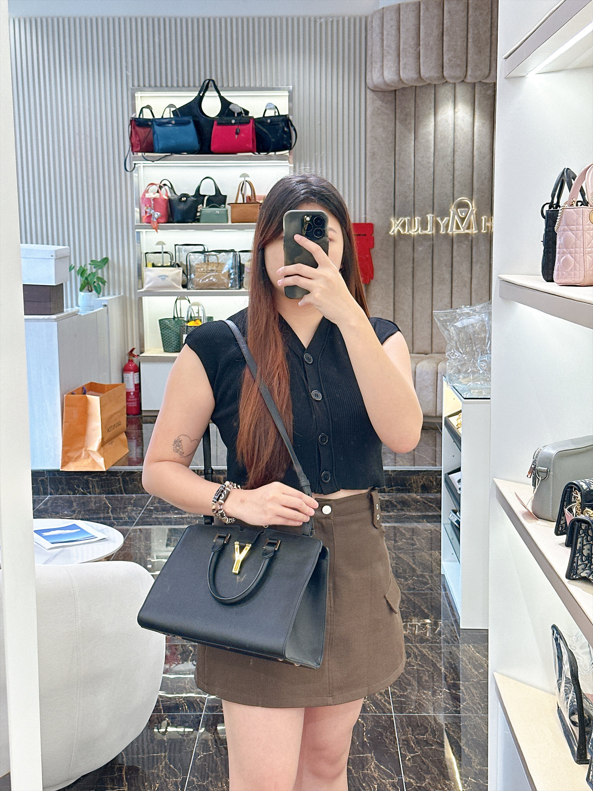 YSL Cabas Chyc Satchel Black