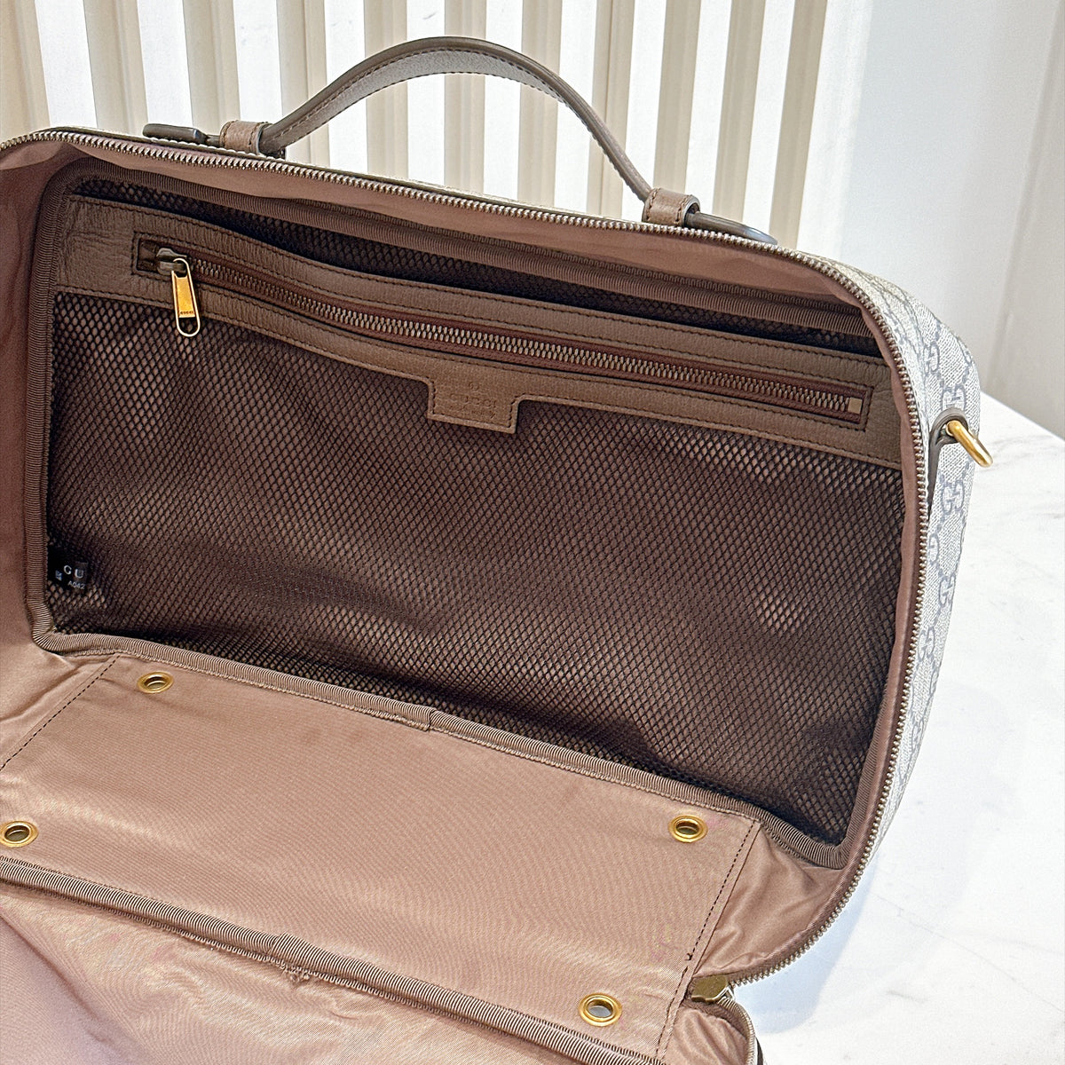 Gucci Web Savoy Shoes Case in GG Supreme