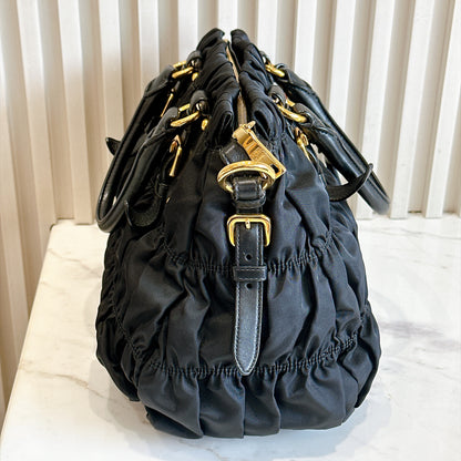 Prada Gaufre Tote Bag in Black Nylon