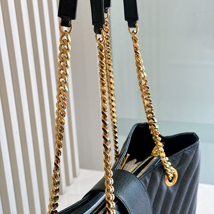 YSL Cassandre Tote in Black GHW