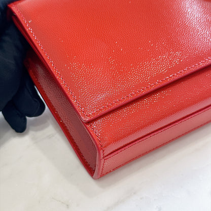 YSL Red Monogram Classic Cassandre Clutch