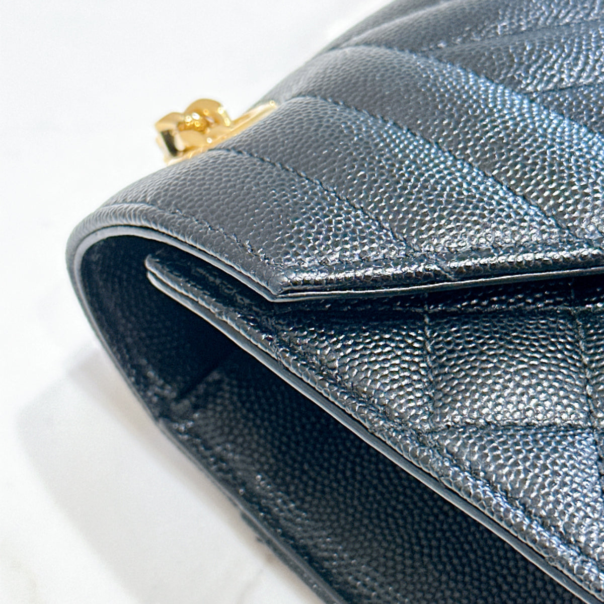 YSL Envelope Medium in Black GHW
