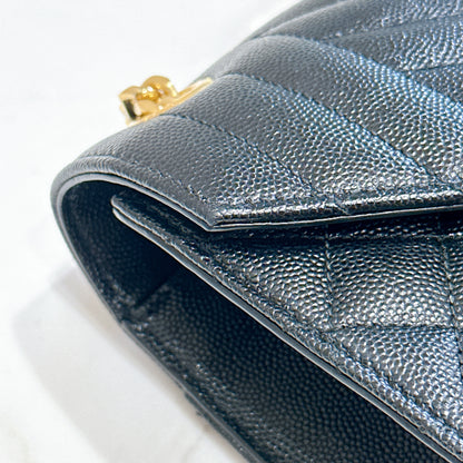 YSL Envelope Medium in Black GHW