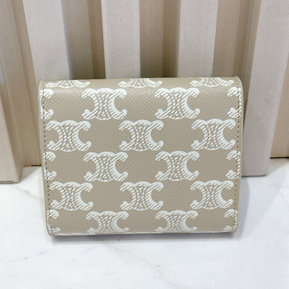 Celine Small Flap Wallet in Grege
