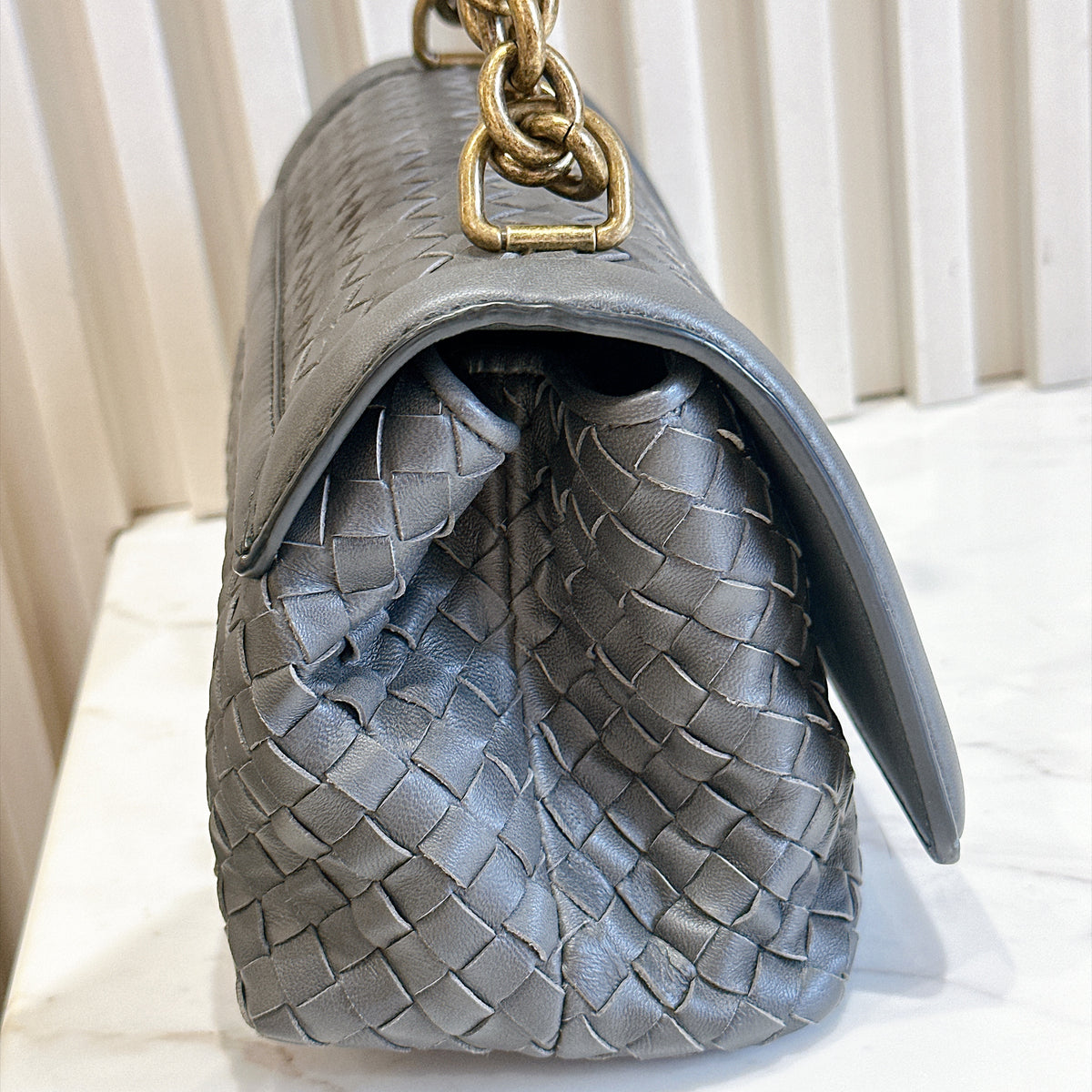 Bottega Veneta Intrecciato Olimpia Knot Shoulder Bag