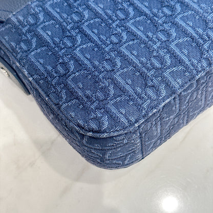 Dior Small Saddle Messenger in Blue Oblique