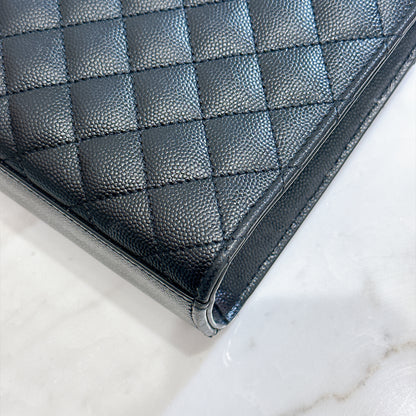 YSL Envelope Medium In Black GHW